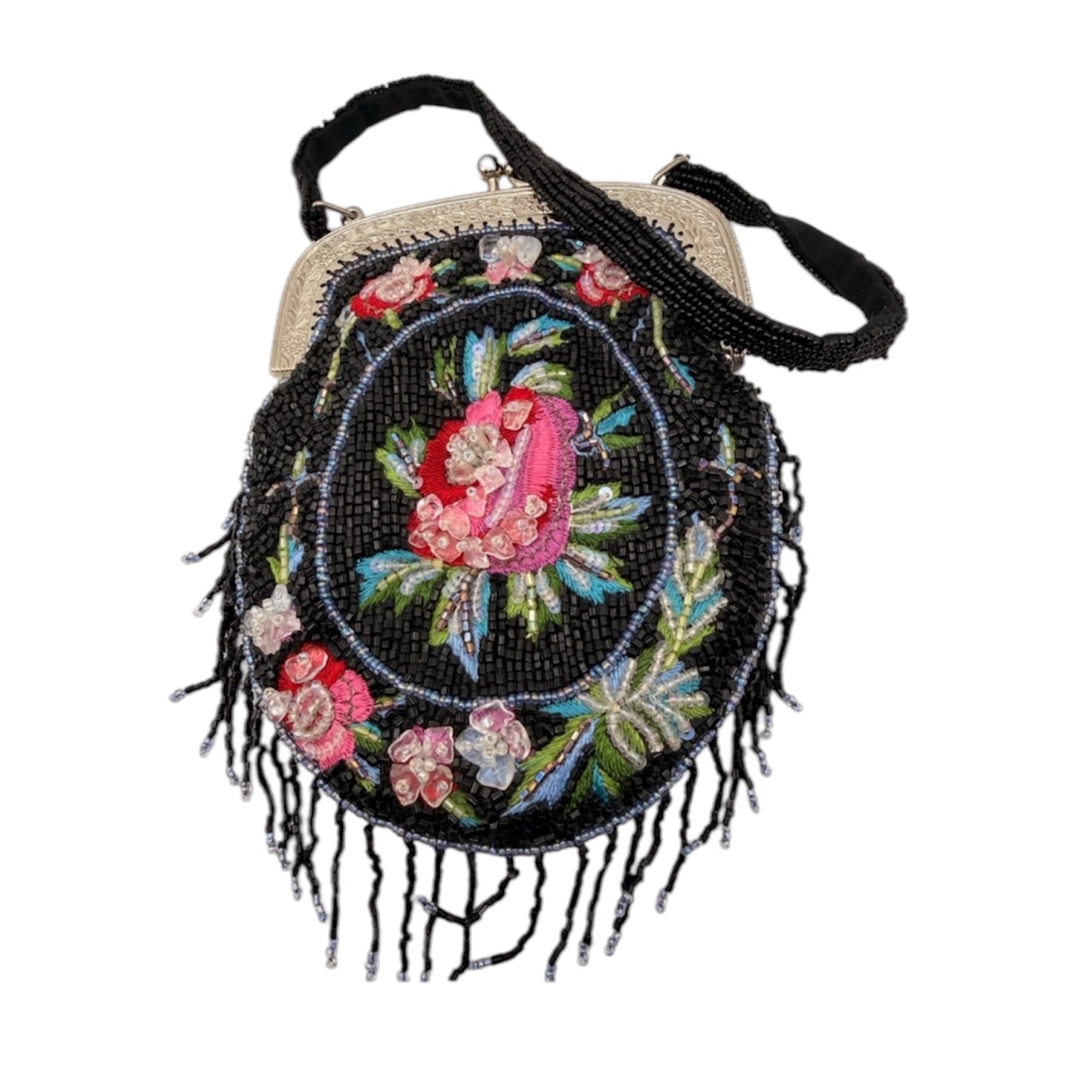 Vintage Christiana fringe beaded handbag