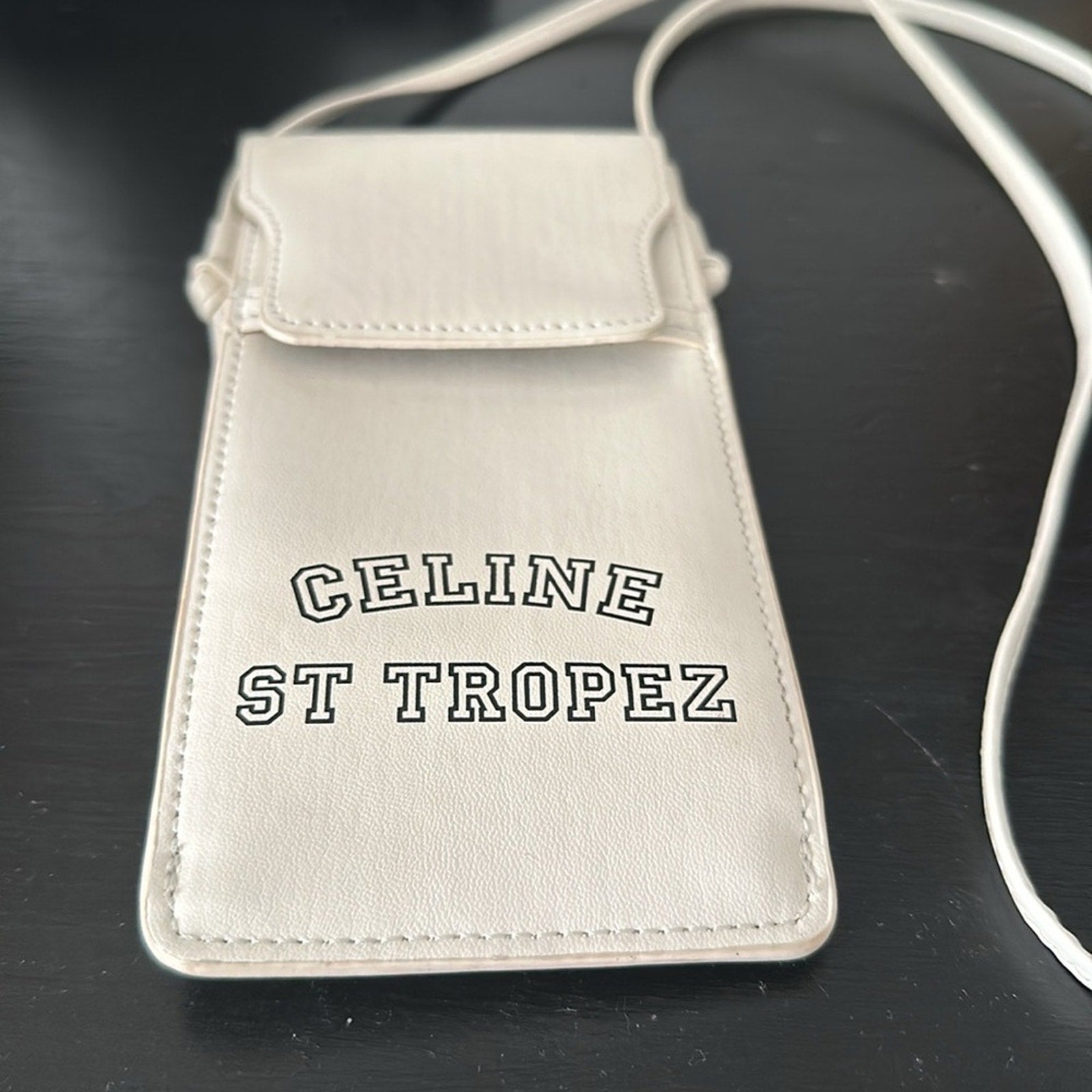 Celine st Tropez phone holder white