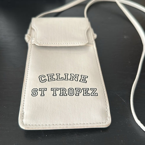 Celine st Tropez phone holder white
