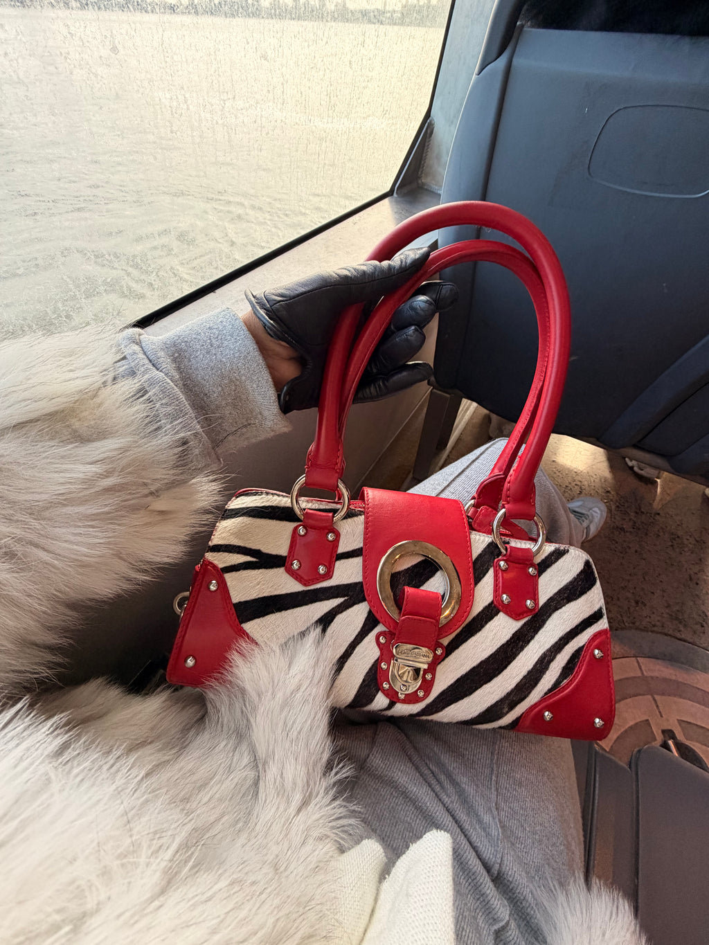 Dolce & Gabbana zebra pony hair handbag