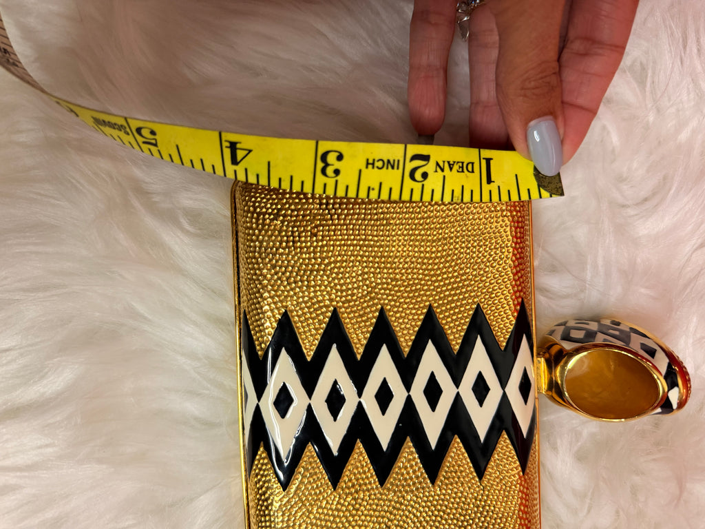 Tom Ford Gold Ring Clutch – Vintage Designer Statement Evening Bag | Luxury Secondhand Tom Ford Handbag