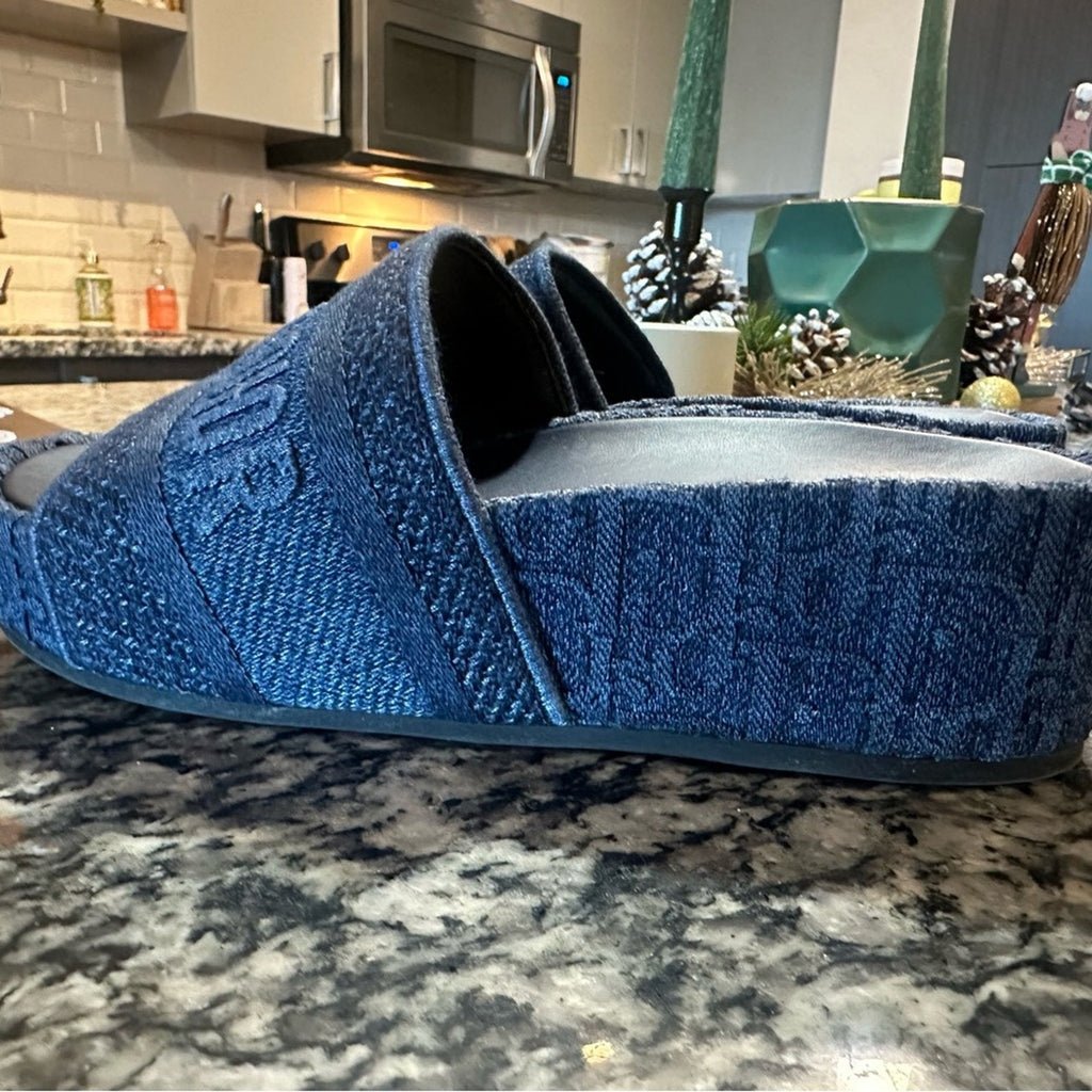 Christian DIOR denim dway platform sandals