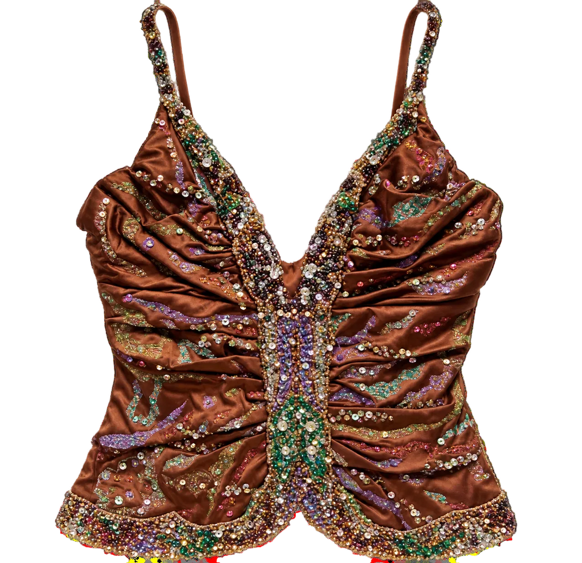 Mandalay satin embellished top size 4
