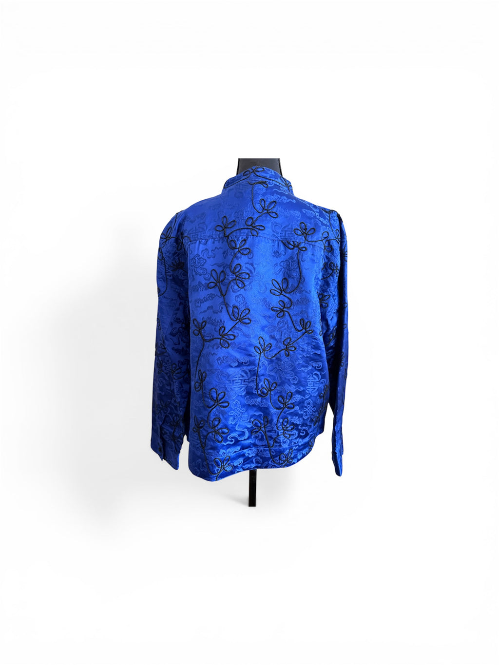 Vintage chicos Royal blue Asian tang Mandarin style jacket