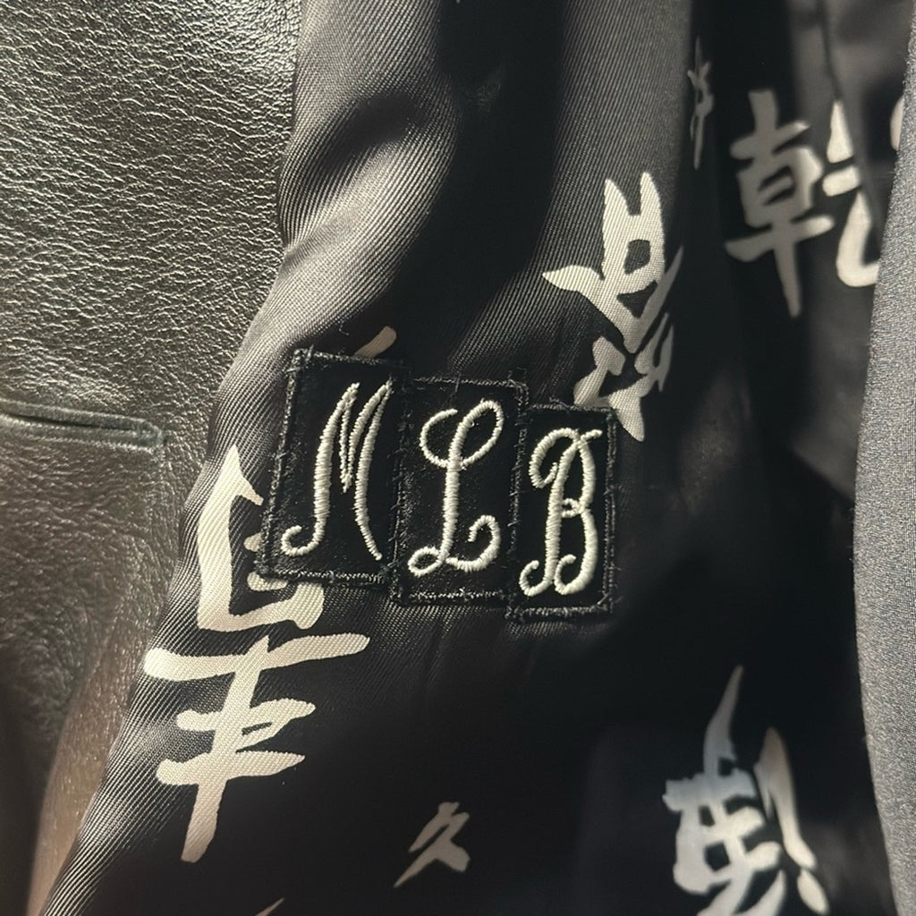 Vintage 70s Tolchinsky Brown Fur & Black Leather Trench Coat Belted Boho Jacket