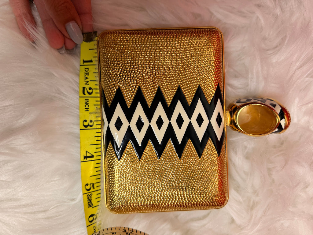 Tom Ford Gold Ring Clutch – Vintage Designer Statement Evening Bag | Luxury Secondhand Tom Ford Handbag