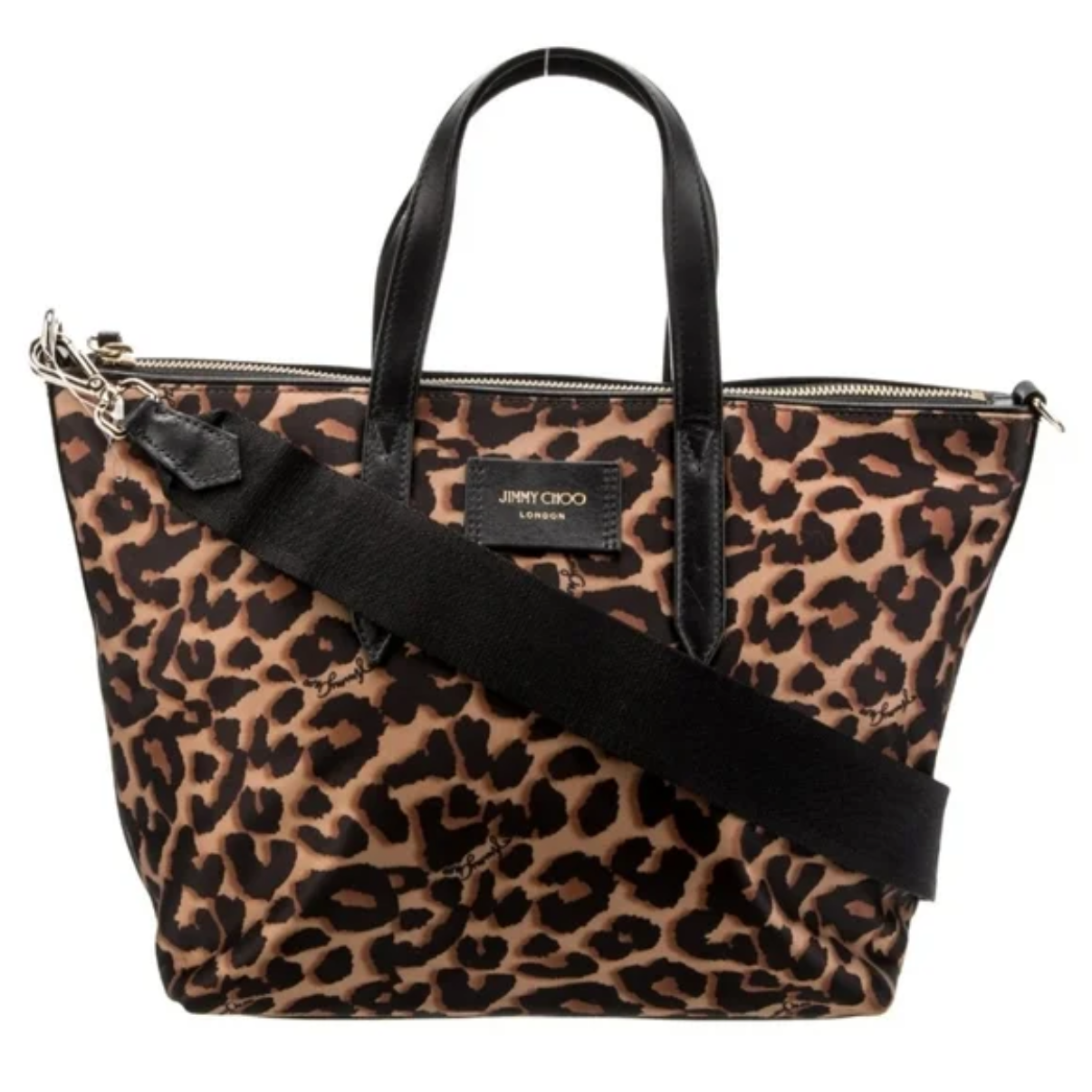 Jimmy Choo Candice Leopard Nylon Tote handbag