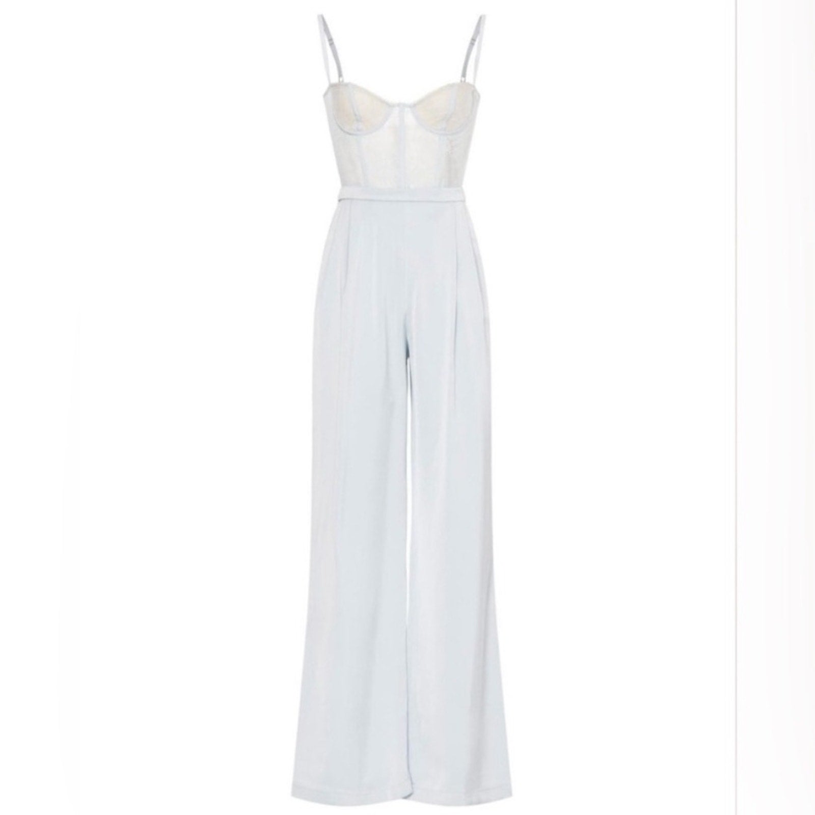 Katie May baby blue corset lace jumpsuit xs