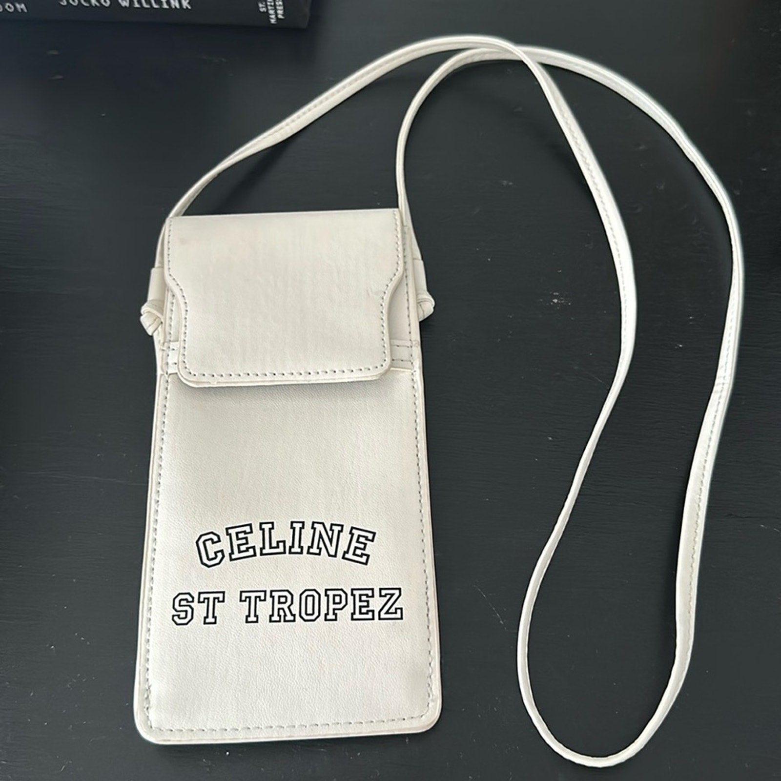 Celine st Tropez phone holder white