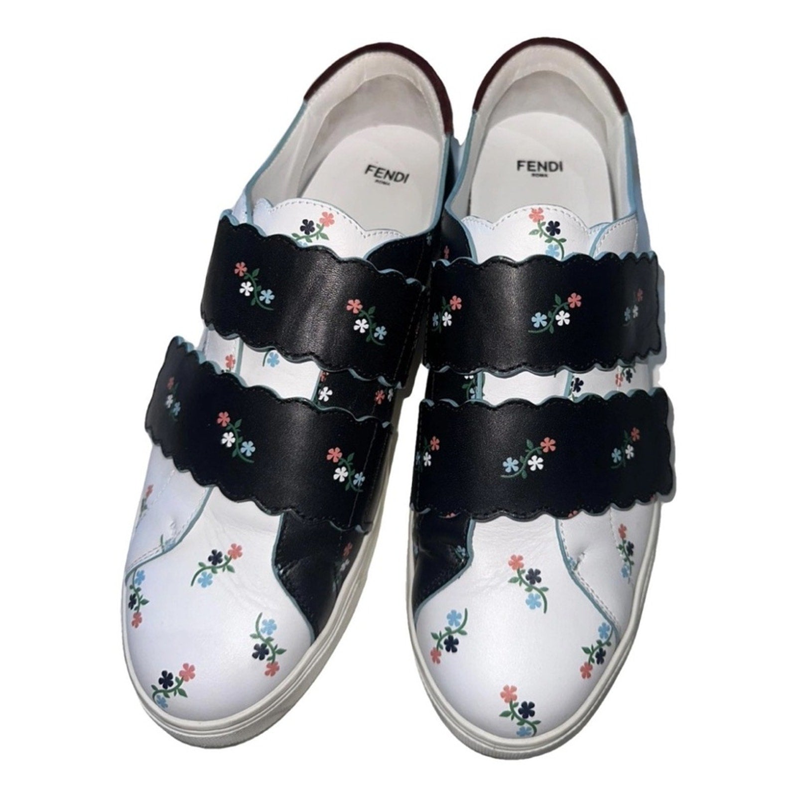 Fendi Floral White and Black sneakers size 40