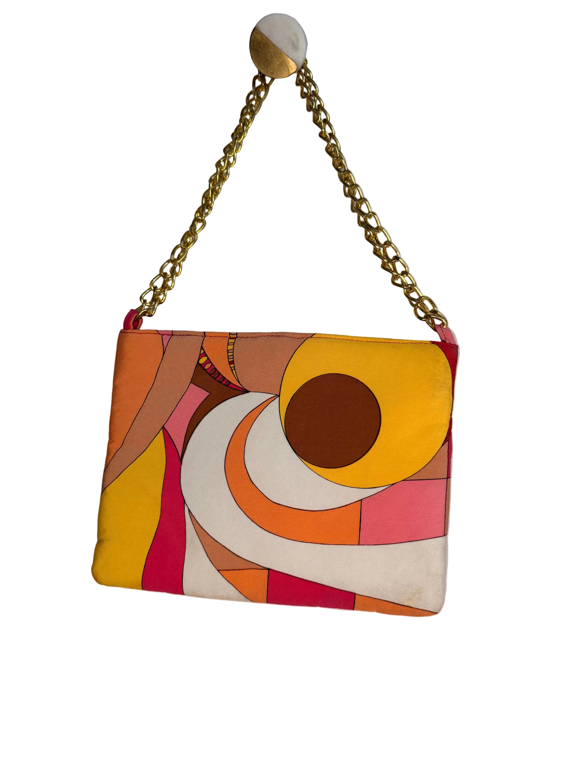 Colorful vintage printed shoulder bag