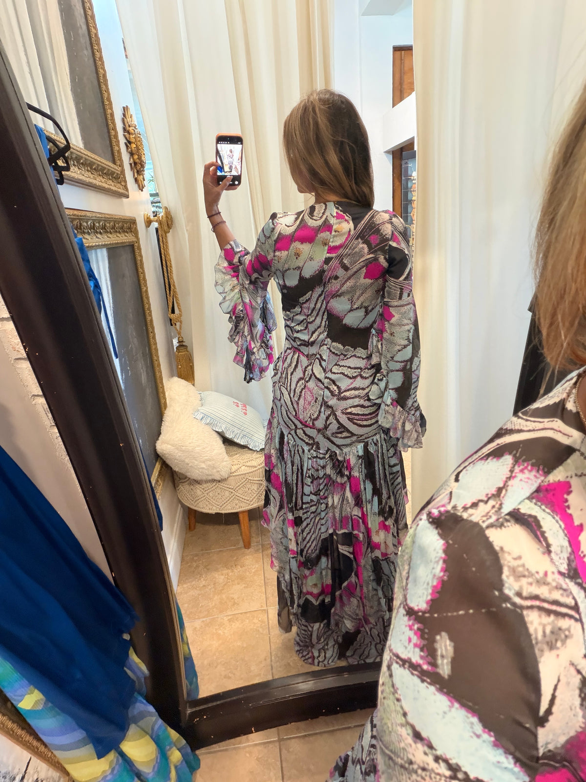 Roberto Cavalli ruffle high low dress