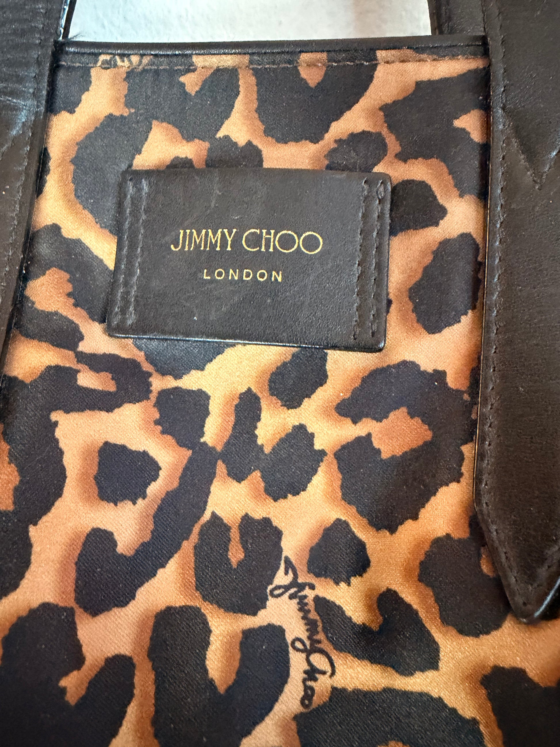 Jimmy Choo Candice Leopard Nylon Tote handbag
