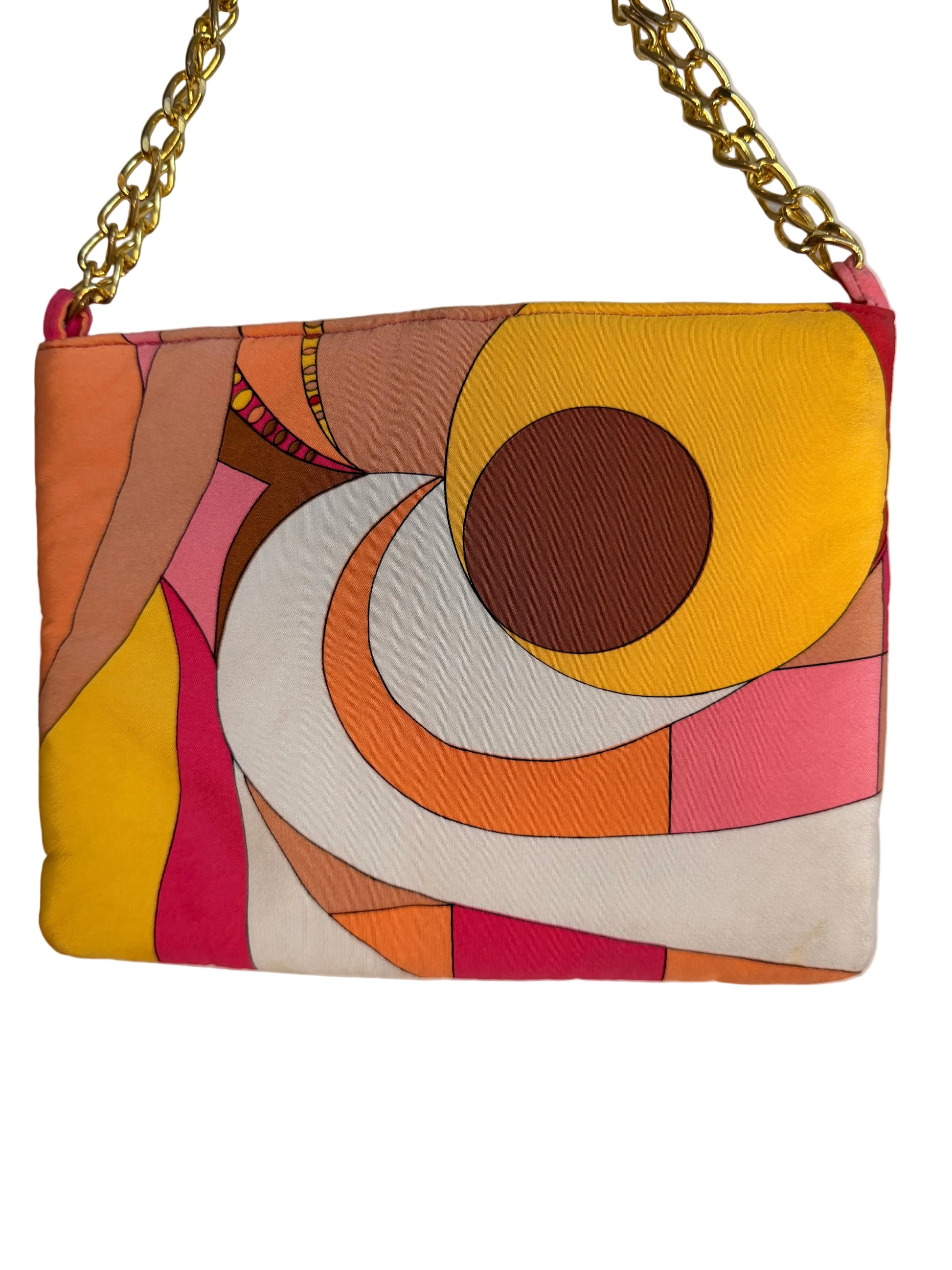 Colorful vintage printed shoulder bag