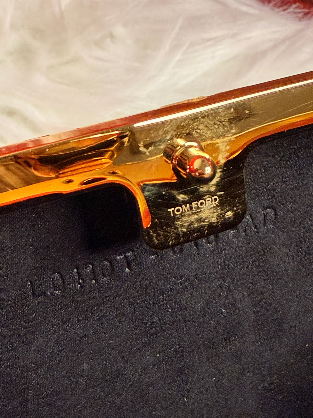 Tom Ford Gold Ring Clutch – Vintage Designer Statement Evening Bag | Luxury Secondhand Tom Ford Handbag