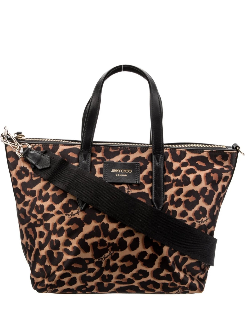 Jimmy Choo Candice Leopard Nylon Tote handbag