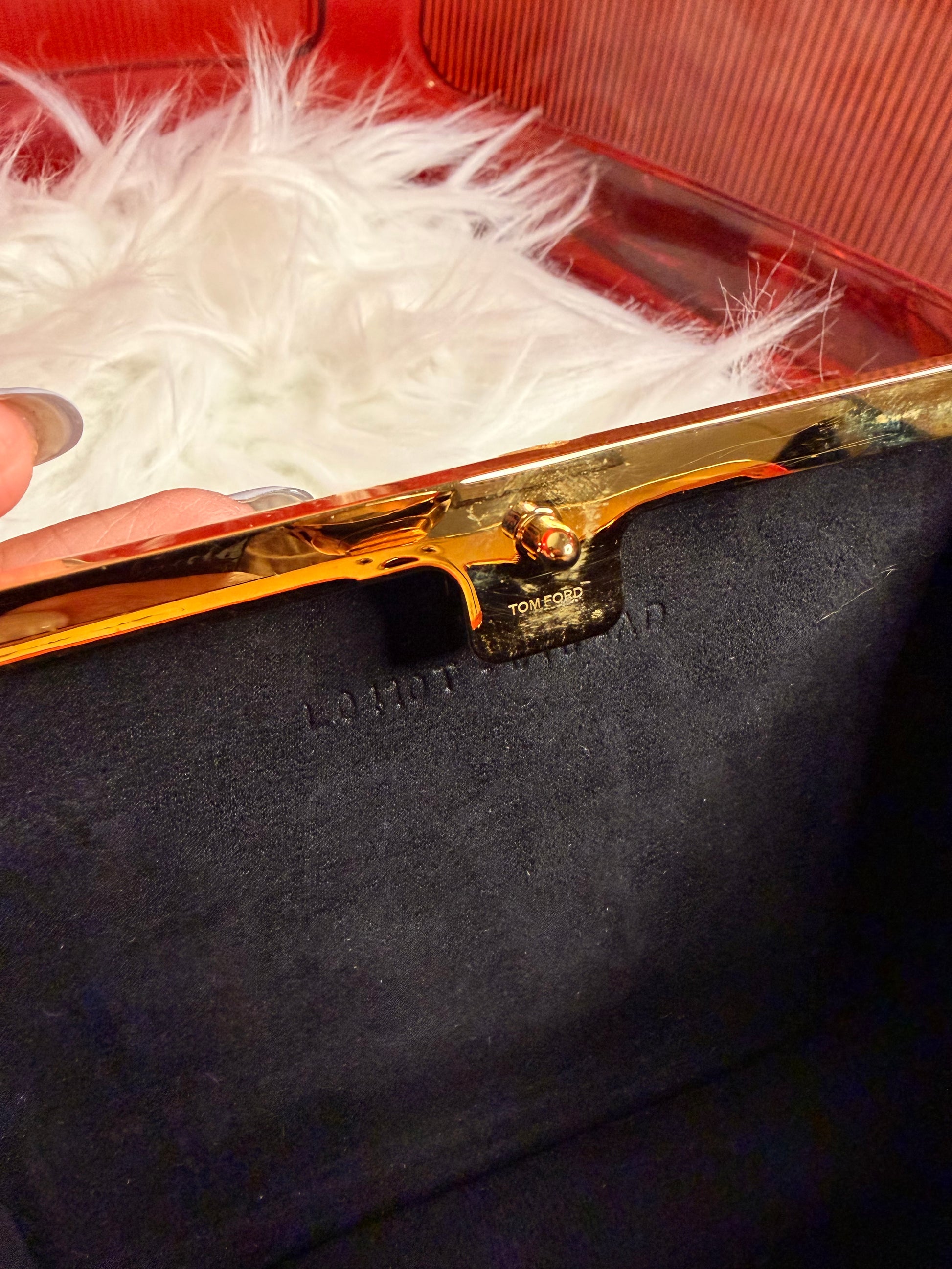 Tom Ford Gold Ring Clutch – Vintage Designer Statement Evening Bag | Luxury Secondhand Tom Ford Handbag