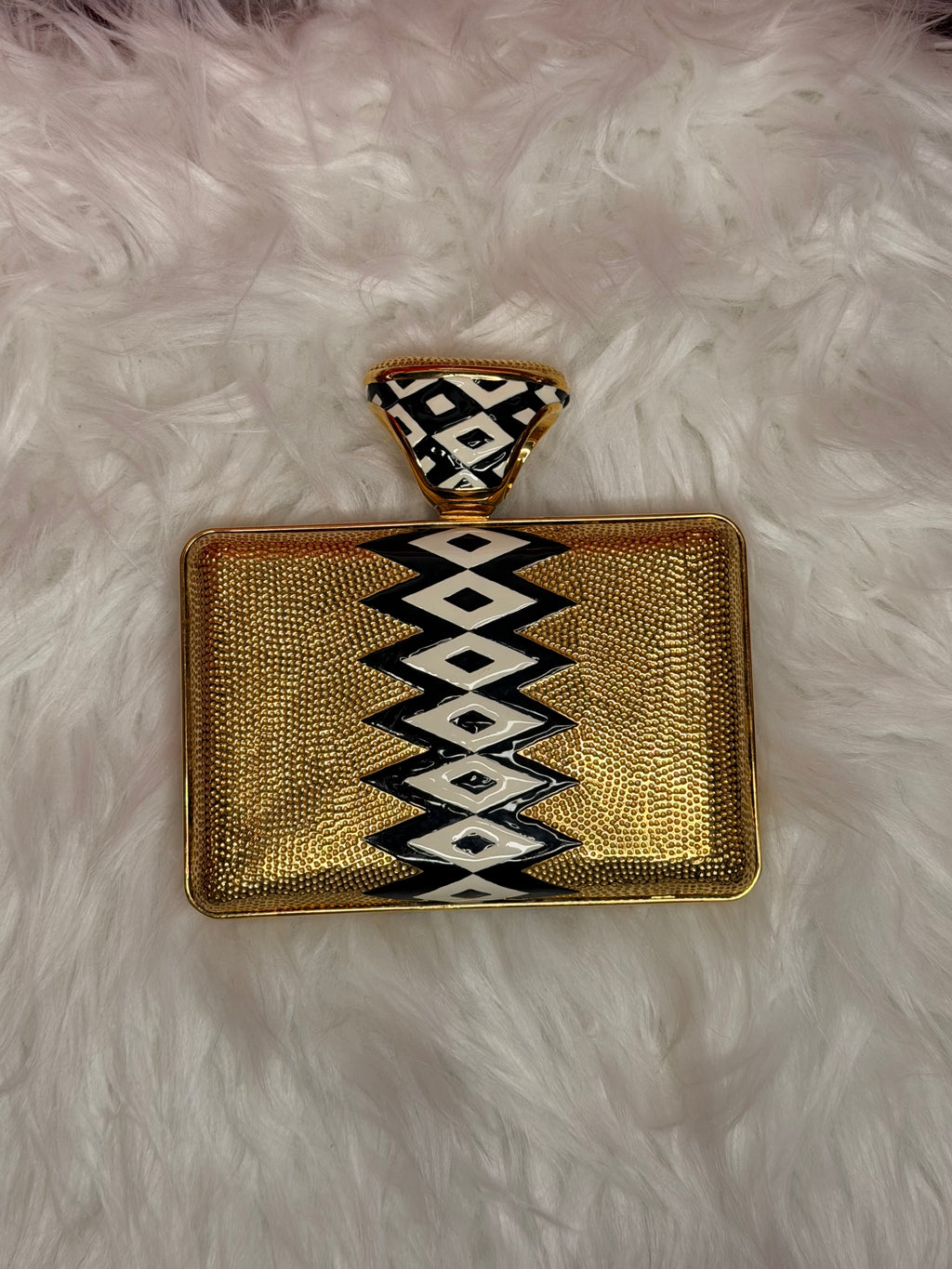 Tom Ford Gold Ring Clutch – Vintage Designer Statement Evening Bag | Luxury Secondhand Tom Ford Handbag