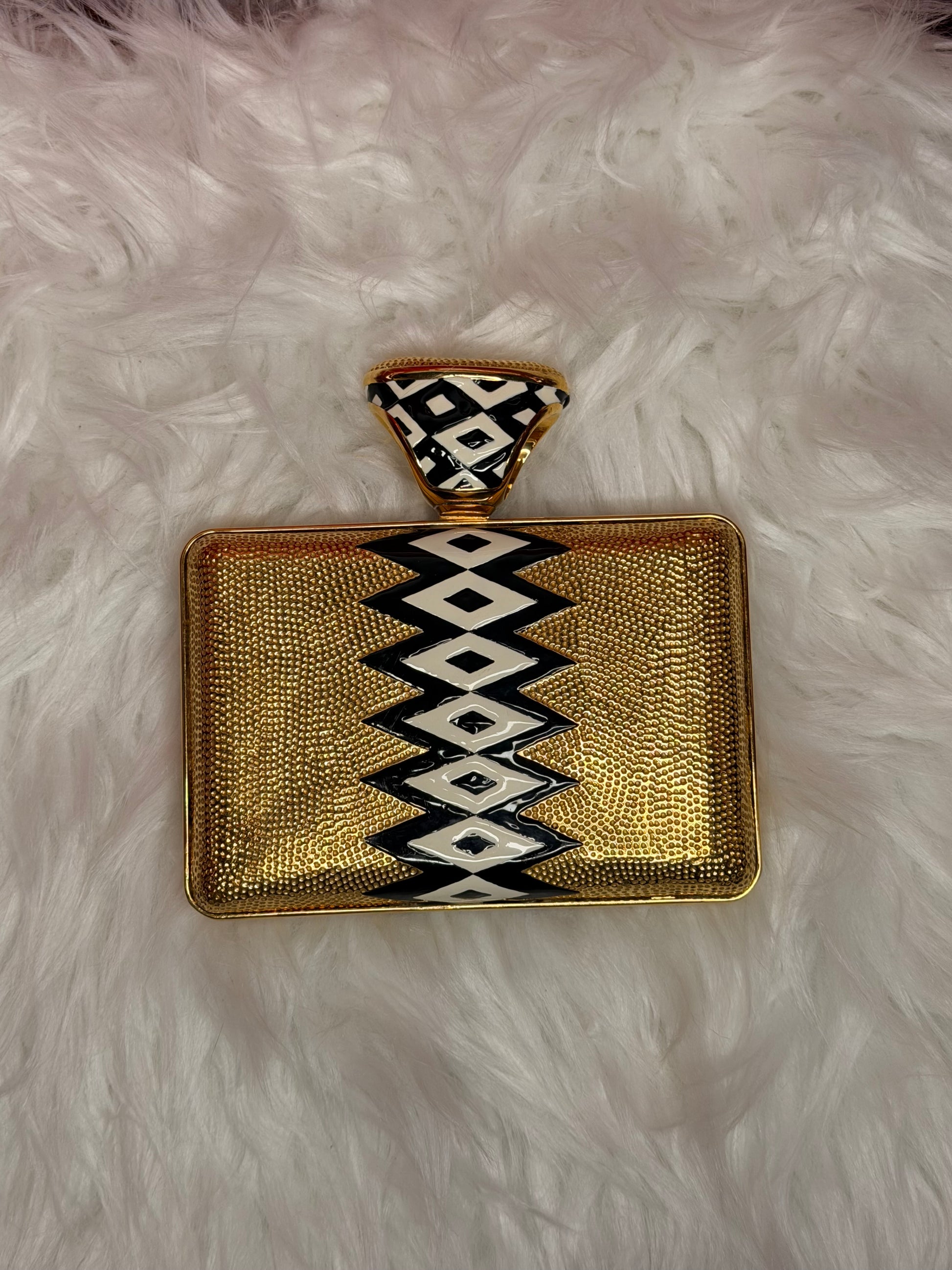 Tom Ford Gold Ring Clutch – Vintage Designer Statement Evening Bag | Luxury Secondhand Tom Ford Handbag