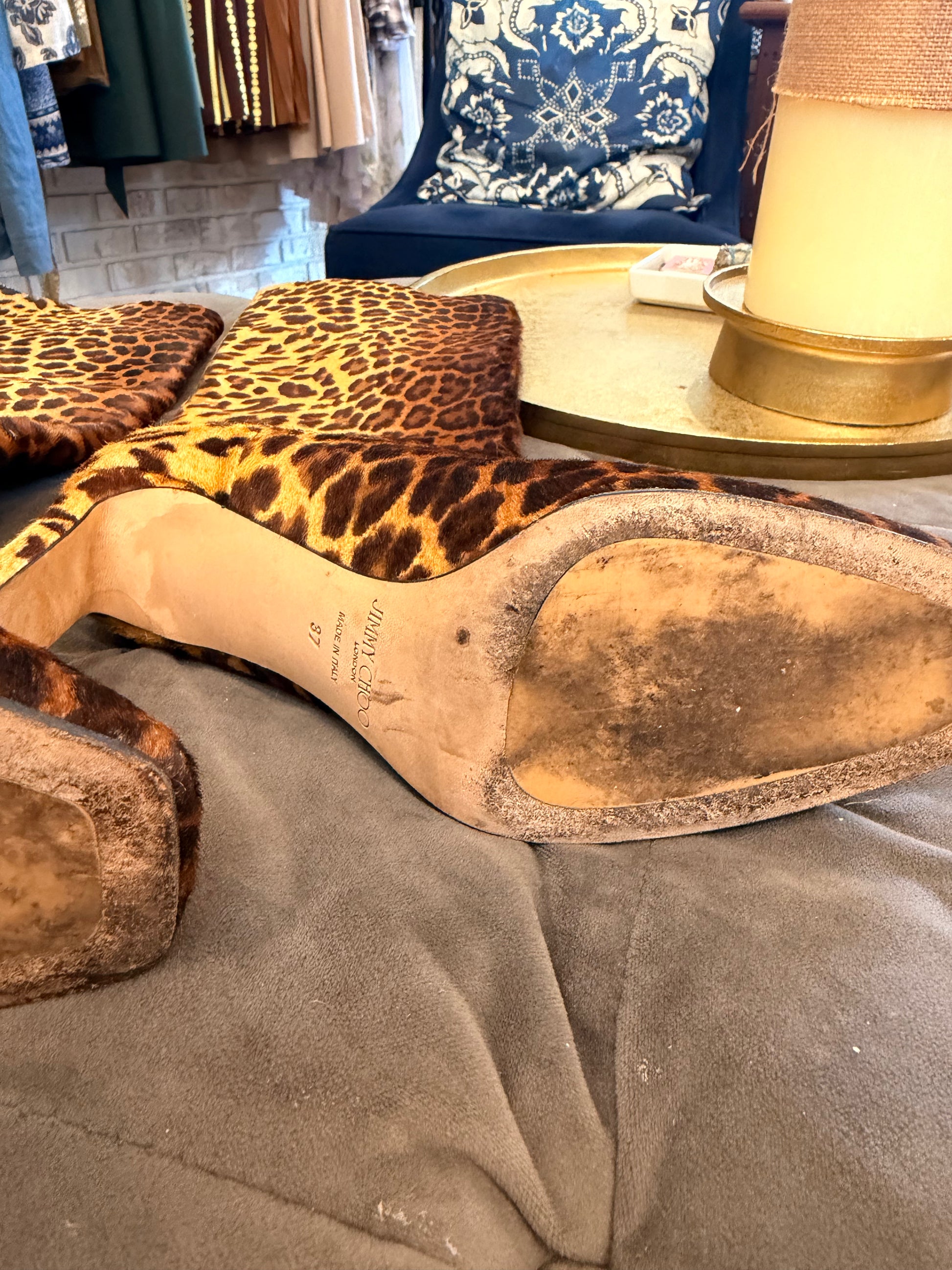 Jimmy Choo Ponyhair leopard boots