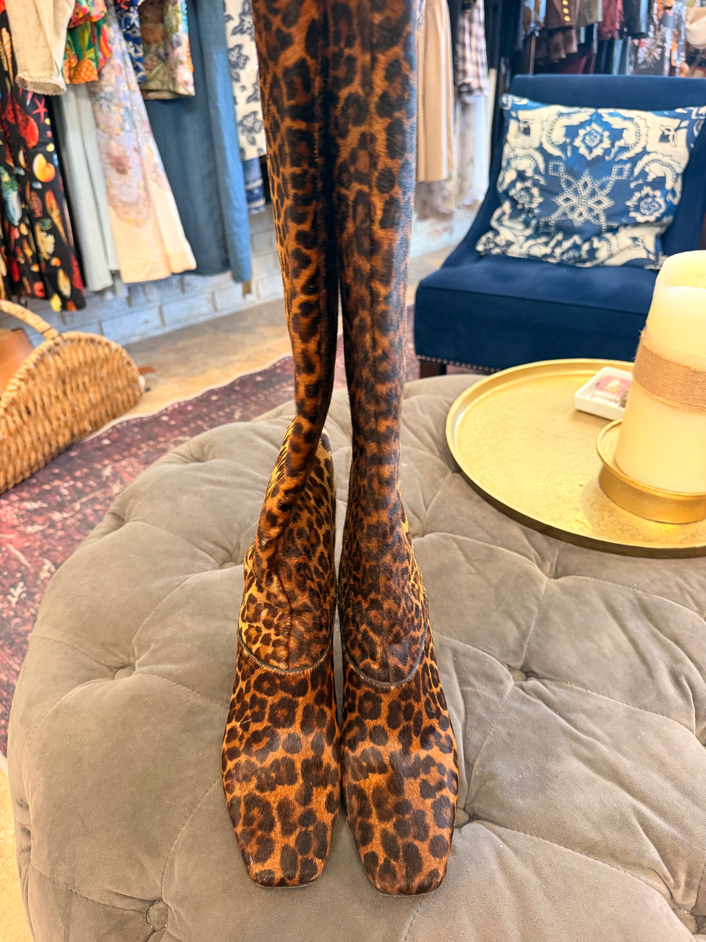 Jimmy Choo Ponyhair leopard boots