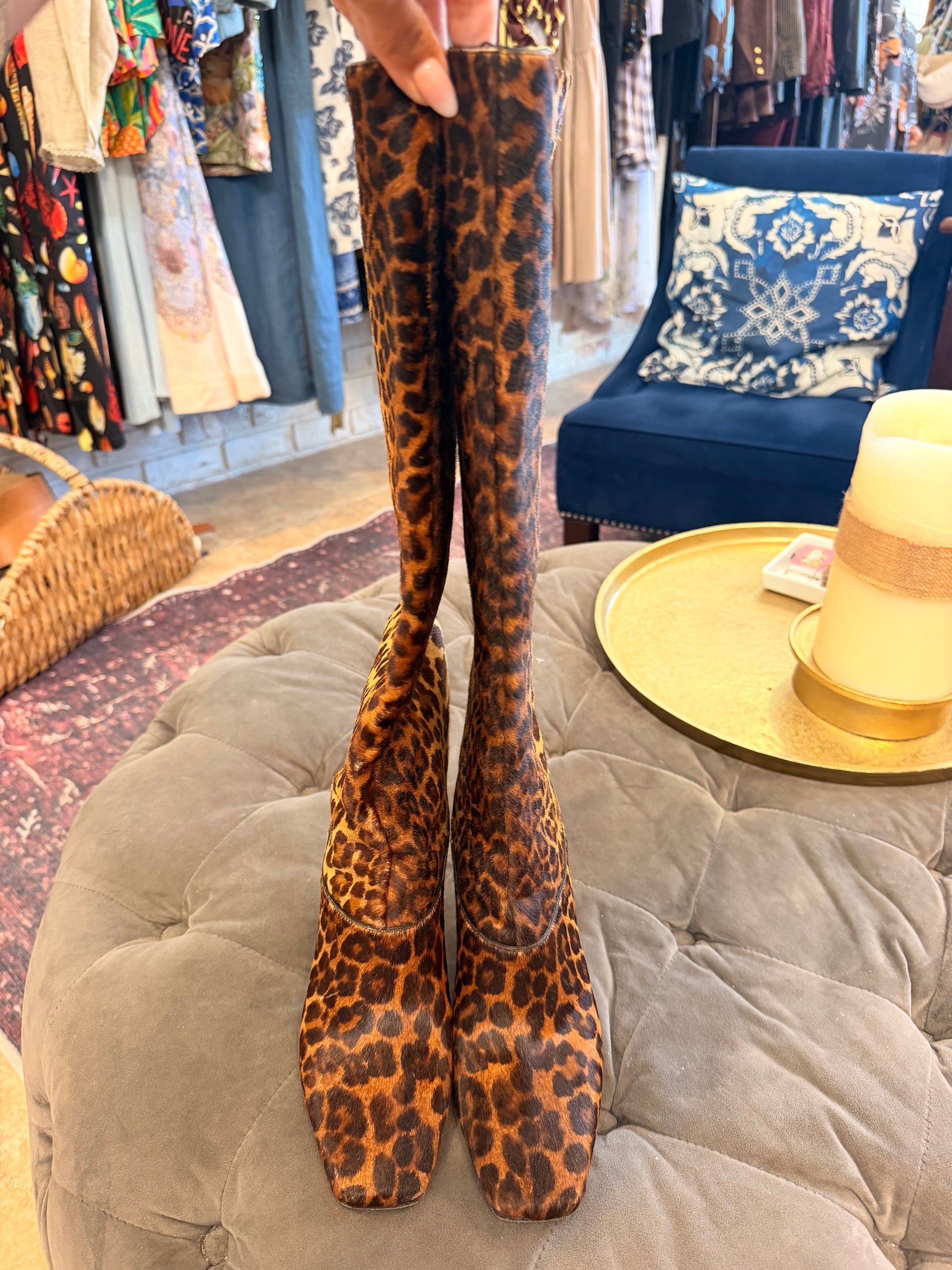 Jimmy Choo Ponyhair leopard boots