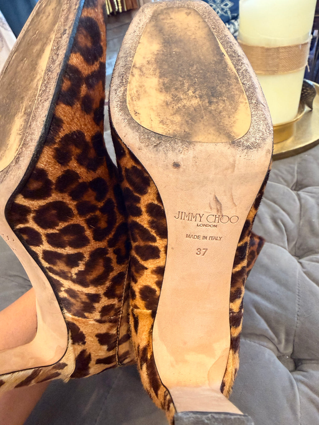 Jimmy Choo Ponyhair leopard boots