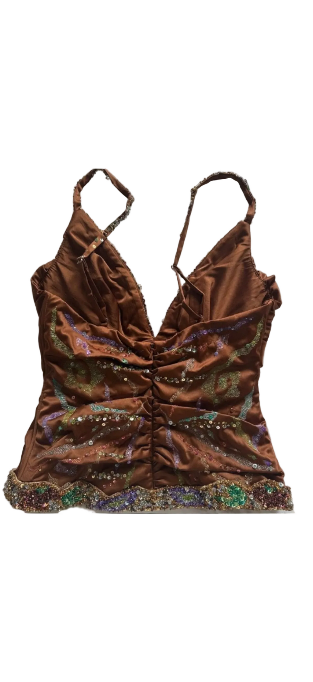 Mandalay satin embellished top size 4
