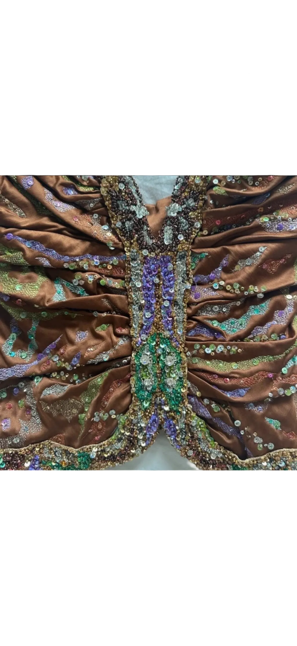 Mandalay satin embellished top size 4