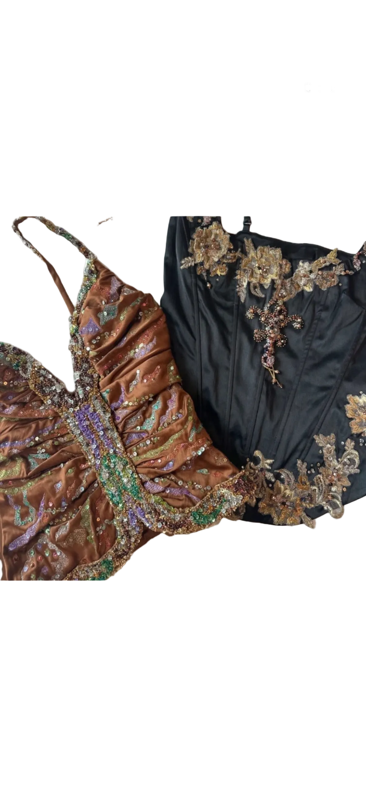 Mandalay satin embellished top size 4