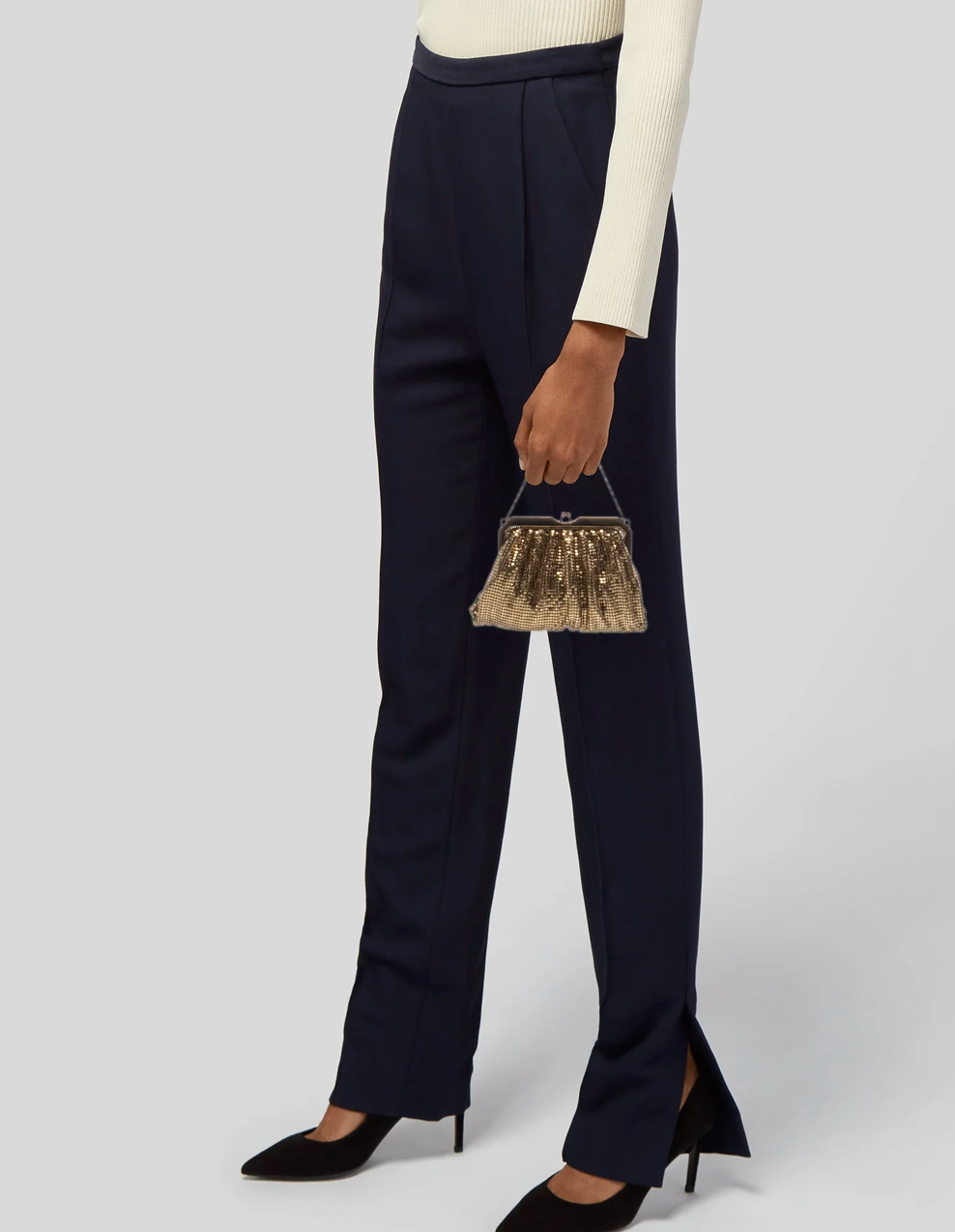 Whiting & Davis Gold Metal Evening Bag