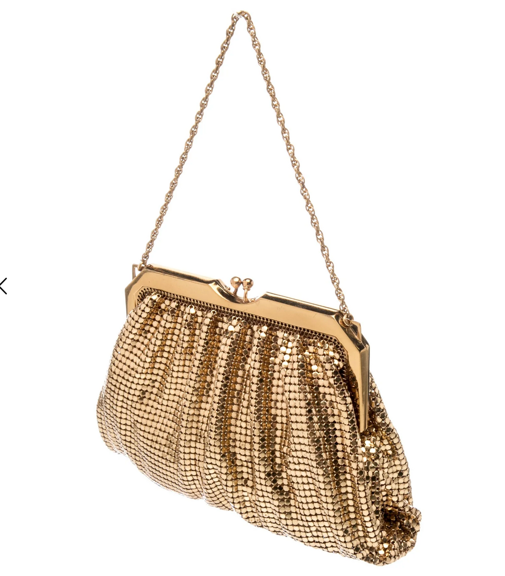 Whiting & Davis Gold Metal Evening Bag