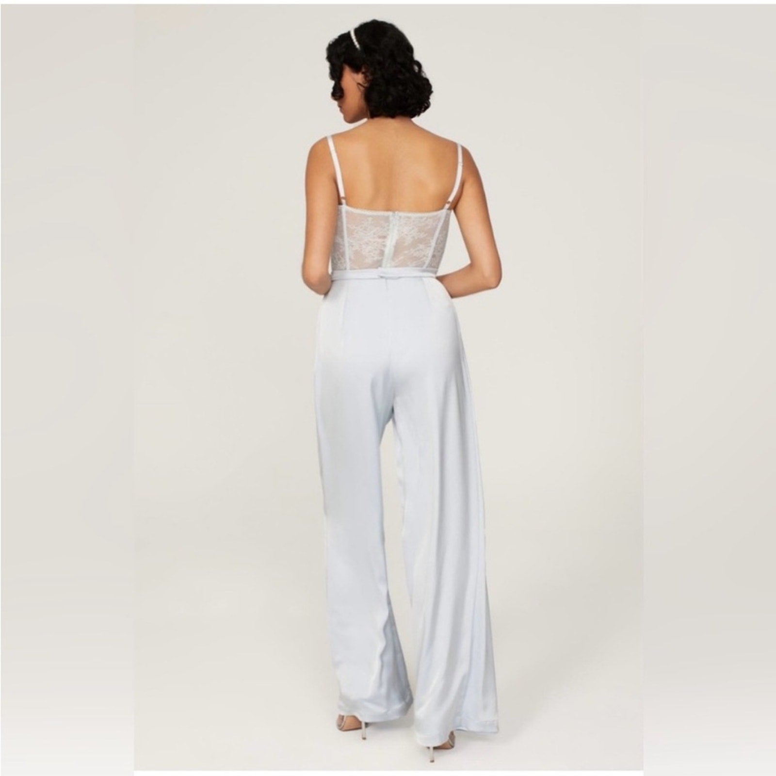 Katie May baby blue corset lace jumpsuit xs