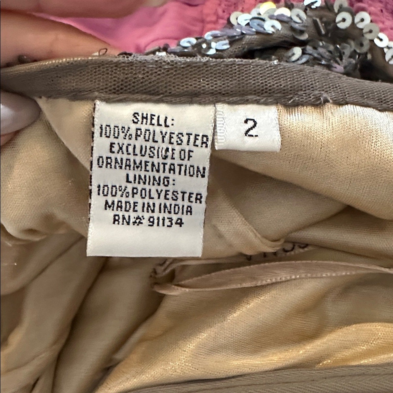 Vintage Scala sequin beaded maxi skirt evening dress size 2