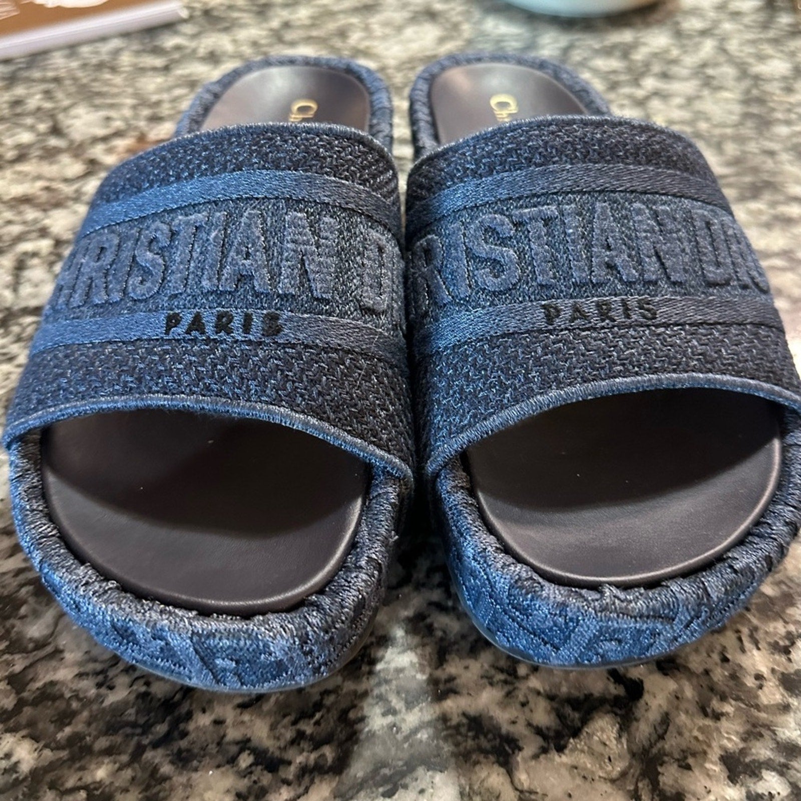 Christian DIOR denim dway platform sandals